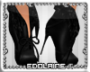 E~ Fur Shoes Black