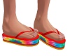 Tie Dye Beach Flip Flops