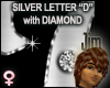 Silver Letter Dia D (F)