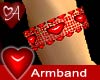Ruby Hearts Armband