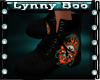 Orange Skull Boots M