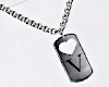 k. necklace letter V