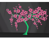 Wall tree pink/green