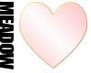 (M)White Pink Heart