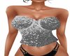 Silver Sparkly Bustier