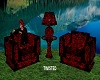 Red Dragon 2 Chairs Tble