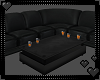 Large Black Sofa Sette