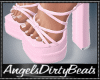 Pink strap heels