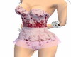 Sexy pink corset skirt