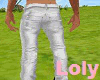 White leater pant
