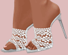 E* Lila White Heels