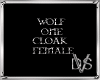 Wolf One Female Cloak