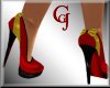 Glam Pump Red N Gold Blk