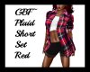 GBF~Red Plaid Short Set